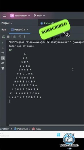 👉 Java Pattern Program ⭐ | Star Pattern Logic Explained Step by Step #coding #learnwithrehan #java