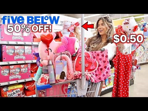 FIVE BELOW AFTER CHRISTMAS SALE SHOPPING SPREE + VALENTINES DAY NEW FINDS! 2026