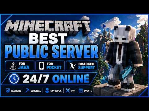 Best public minecraft server | java + pe | 24/7 online | #minecraft #live