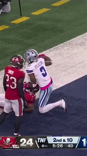 GEORGE PICKENS 18 YARD TOUCHDOWN CATCH DAK PRESCOTT IN COWBOYS SHOCKING LOSS #shorts #viral #NFL