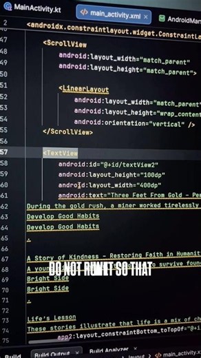 Small feature,big impact 🤔AndroidStudio#Java #Kotlin #programming #Coding #Developer #Tech #UI #ux