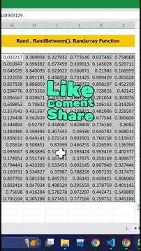 RAND = Decimal ❓ RANDBETWEEN = Integer ❓ RANDARRAY = Both 😍 | Excel Shorts - #rexceltips