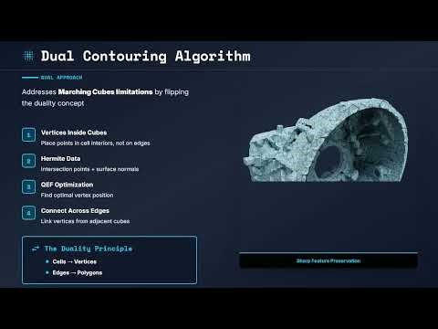 Marching Cubes vs Dual Contouring Explained (3D Mesh Generation)
