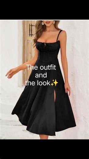 Little Black Midi Dress — Chic Side-Slit Summer Outfit#StyleInspo #SideSlitDress #SummerFashion