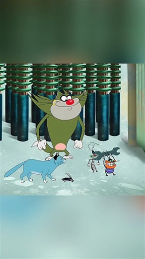 𝗢 𝗚 𝗚 𝗬 💙 on Instagram: "Oggy became a normal cat (Part-3) Oggy and the Cockroaches is a popular French slapstick animated series about a blue cat named Oggy whose peaceful life is constantly ruined by three mischievous cockroaches—Joey, Dee Dee, and Marky—who live in his house, leading to chaotic, wordless comedic battles over food, comfort, and general mayhem, often involving Oggy's cousin Jack. The show relies on visual gags, sound effects, and non-verbal communication, with Oggy wanting