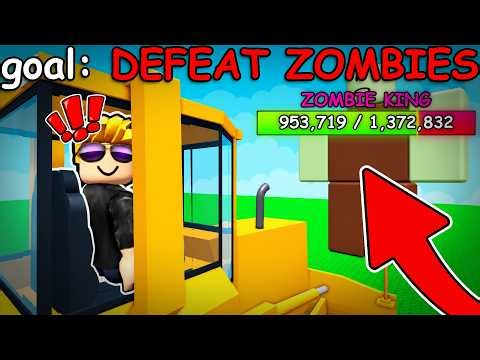 building an OP CAR to BEAT ZOMBIES in Roblox...