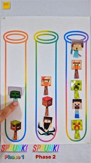 Sprunki 🎵 Minecraft ⛏️ Steve 🟦 Creeper 🟩 Villager 🟫 Phase 2 👹 Challenge 🧪 #sprunki 🎶