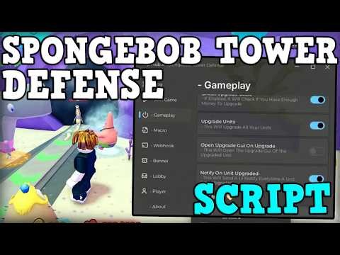 [🍍OP] SpongeBob Tower Defense Script - Auto Farm, Infinite Gems, Auto Place & Upgrade Roblox 2026