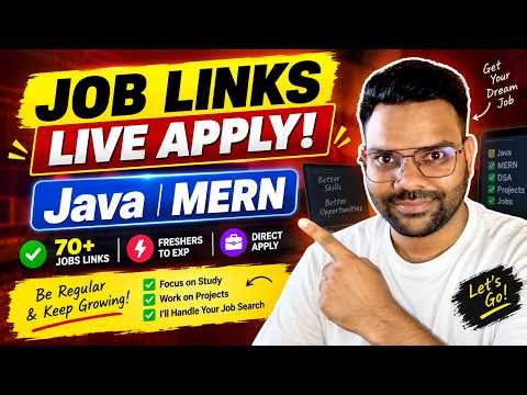 100+ Jobs Live Apply 🔥 | MERN | Java | Software Engineer | Fresher & Experienced