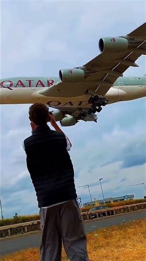 Qatar Airways A380 Is Coming in for Landing! 😍🔥