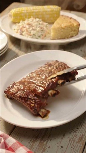 Slow Cooker BBQ Ribs Recip🍖 Fall-Off-The-Bone, No Grill Needed #shorts