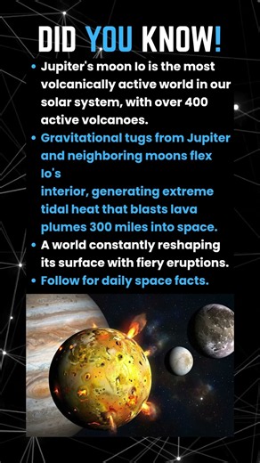 The Fiery Moon With 400 Active VOLCANOES Orbiting Jupiter! #sciencefacts #universe #nanoknowledge
