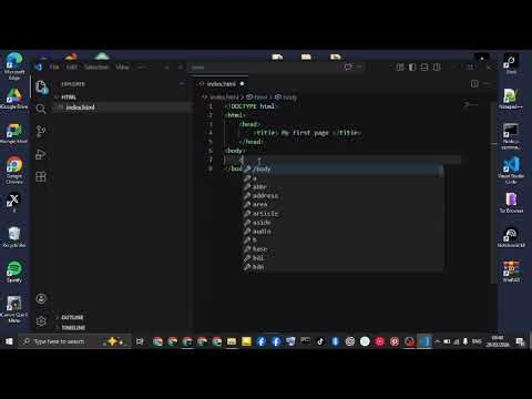 HTML Beginner Tutorial | First website page in Vscode