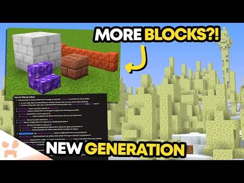 MINECRAFT JUST ADDED BETTER WORLD GENERATION FEATURES + NEW BLOCK VARIANTS CONFIRMED?!