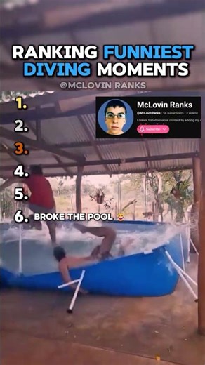 Funniest DIVING Moments Ranked! 🏊‍♂️ #shorts #funny #diving