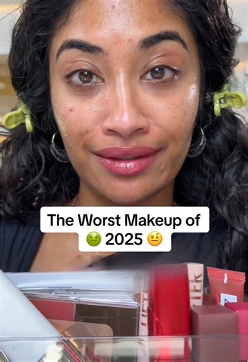 The WORST makeup launches in 2025 🥴 These are my opinions after testing hundreds of products the past year 😪😪😪 #worstmakeupof2025 #browngirlmakeup #2025makeup #makeupforbrownskin #worththemoney