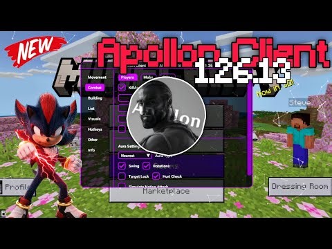 🚀 Apollon Client 1.26.13 (32/64 Bit) MCPE 1.26.13 Client 📈 | (Insane Features)!