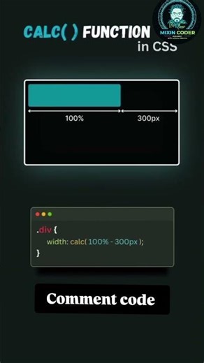 CSS calc() Function Explained 🔥 | Dynamic Values in CSS | Mixin Coder Acadmey