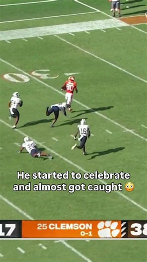 That was a close one 😅 #clemson #accfootball #collegefootball