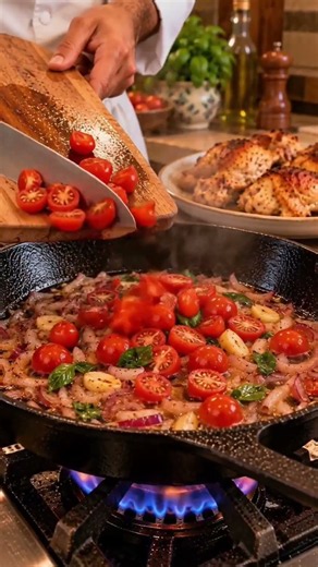 🍗🔥 Italian Chicken with Roasted Peppers 🇮🇹 | Easy & Delicious Recipe! #shorts