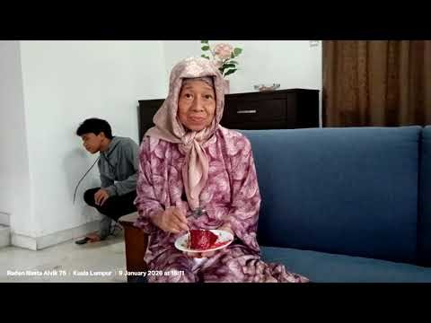 2026)1/4: Happy birthday Nenek Gombak ke 74-potong kek Red Velvet King's.