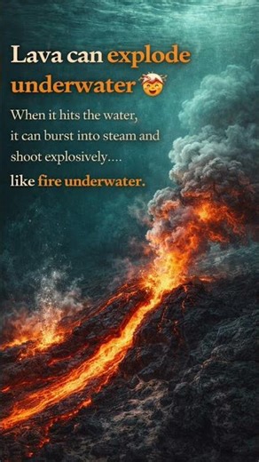 Lava Can Explode Underwater 🌊 #didyouknow #facts
