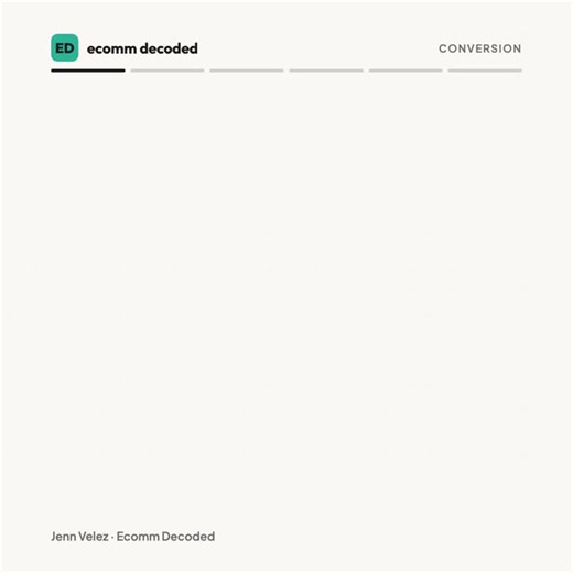 #ecommerce #shopify #cro #dtc #conversionrate | Ecomm Decoded