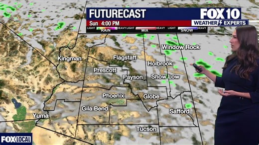 Storms in northern Arizona, high heat for Phoenix
