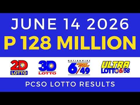 Lotto Result Today 9PM June 14 2026 PCSO
