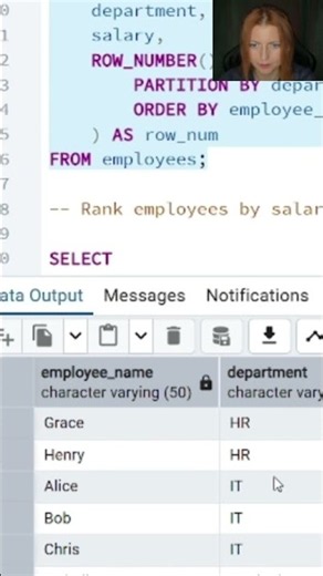 Change ROW_NUMBER() Order from Name to Salary