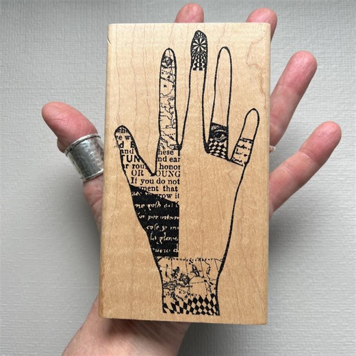 Vintage Stampers Anonymous Large Collage Hand Rubber Stamp - Etsy