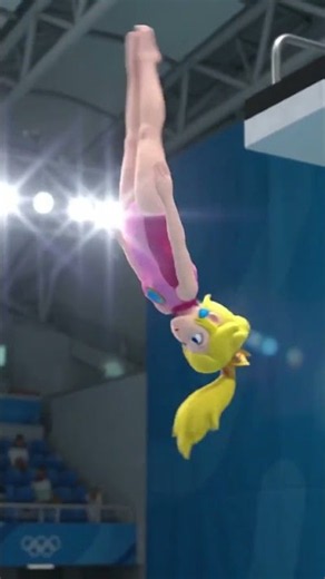 Peach Diving 3m springboard Mario And Sonic At The Olympic Games Tokyo 2020