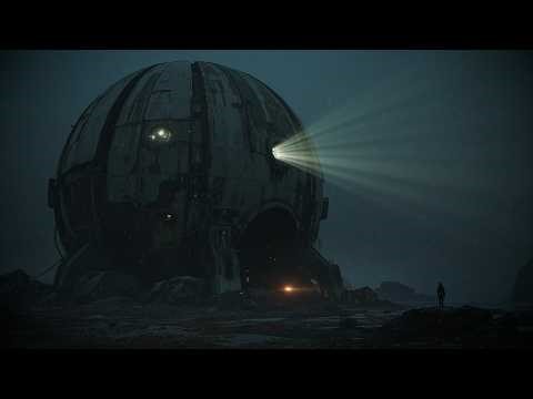 Dark Ambient Space Music – Abandoned Ark on Alien Coast Deep Focus & Sleep 1 Hour 4K #darkambient