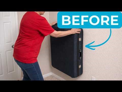 Put a suitcase on your entryway wall (this is GENIUS!)