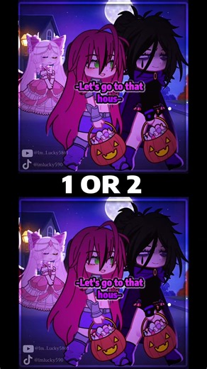 {1 or 2?💜}my idea💡💜🎃 #gacha #helpmemakethismakesense #gachalife #gachaclub #animegames #gachal