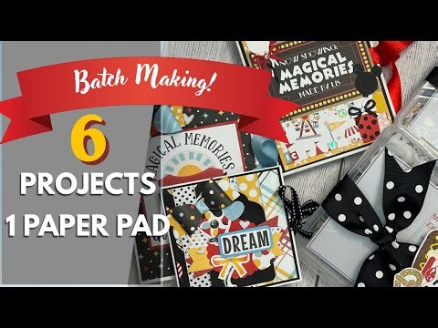 Batch Making 6 Projects with 1 Paper Pack | Magic and Wonder Echo Park