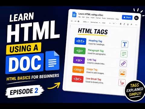Learn Basic HTML Tags 📄 | Web Development Series #2 #HTML #WebDevelopment #learnhtml #LearnWithDocs