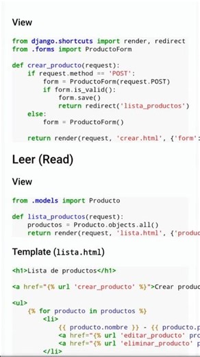 ¿Cómo usar CRUD en Django? #python #django #crud #codigo