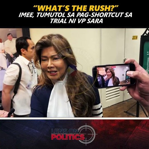 IMEE MARCOS, KINUWESTYON ANG PAGMAMADALI SA TRIAL NI VP SARA