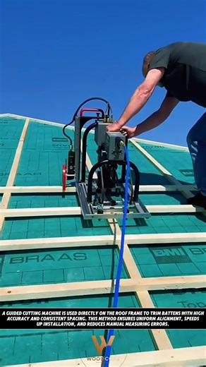 Fast Roof Batten Installation Using Precision Cutting Machine