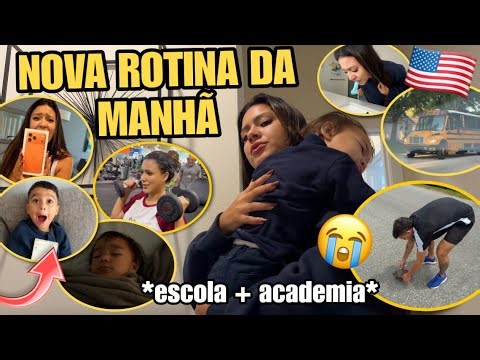 NOVA ROTINA DA MANHÃ! *GANHEI MEU CELULAR + ACADEMIA E ESCOLA! 🏫😭🥹💖