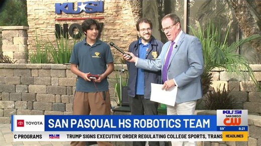 SPHS Robotics FRC Team 3255 on KUSI News! Full robot demo! | FIRST California