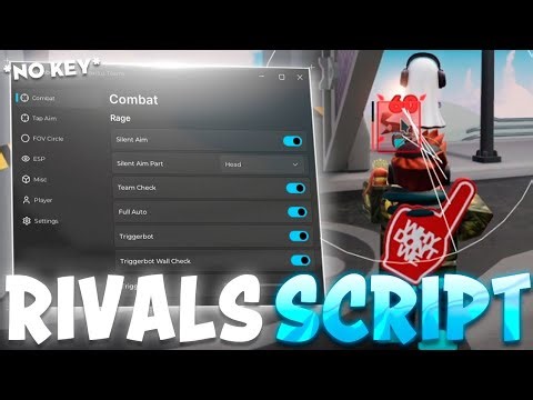 Rivals Script with NO KEY | Aimbot, Silent Aim, Ragebot, Skin Changer, Farm Rank, ESP & More!