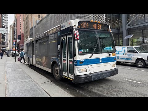 (RETIRING) MTA NYC Bus: Short ride aboard 2010 Orion VII NG HEV #4684 on the M104 to 41st St