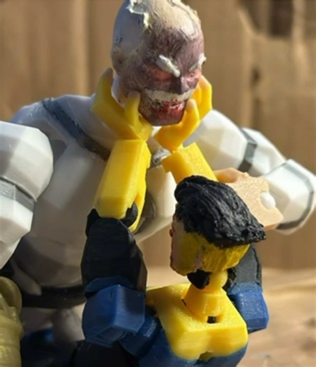 Conquest v Invincible part 2🟡🔵⚫️ #invincible #stopmotion #viral #animation #fyp