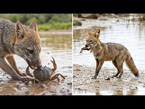 Crab-Eating Fox 🦊 This Fox Hunts CRABS!
