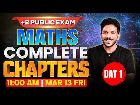 Plus Two Public Exam | Maths | Complete Chapters Revision | Day 1 | Exam Winner