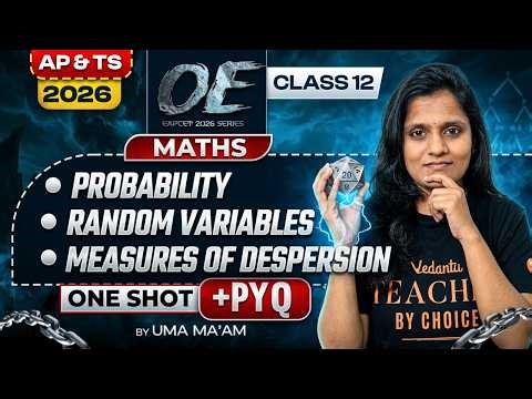 Probability, Random Variables & Measures of Dispersion | Class 12 | AP TS EAPCET 2026 | Uma Ma'am
