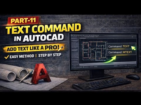 AutoCAD Part 11 | TEXT Command Complete Tutorial | Single Line & Multiline Text Explained | F2F