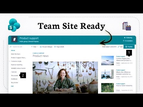How to create a SharePoint team site (Project Optimized)